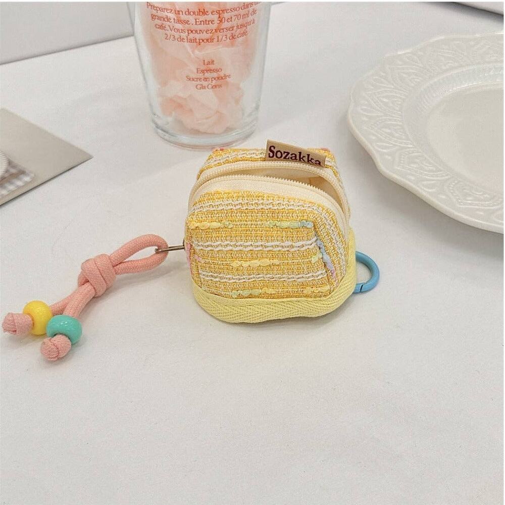 Cosbai Bluetooth Earbuds Pouch Yellow Lanyard